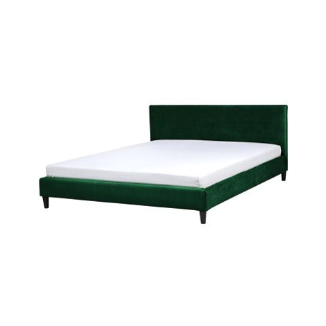 BELIANI postel FITOU 180 × 200 cm, sametová, tmavě zelená