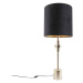 Art Deco stolní lampa zlatý sametový odstín černý 40 cm - Diverso