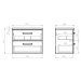 AQUALINE VEGA sestava koupelnového nábytku, š. 72,5 cm, bílá/dub platin VG073-01