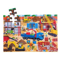 Bigjigs Toys Podlahové puzzle Staveniště 48dílků