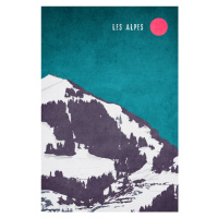 Ilustrace Les Alpes, Kubistika, (26.7 x 40 cm)