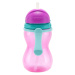 Canpol babies Sportovní láhev se slámkou 370 ml 1 ks růžová