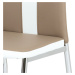 Jídelní židle BARBORA hnědo-bílá/chrom