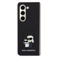 Zadní kryt Karl Lagerfeld PU Saffiano Karl and Choupette NFT pro Samsung Galaxy Z Fold5, černá