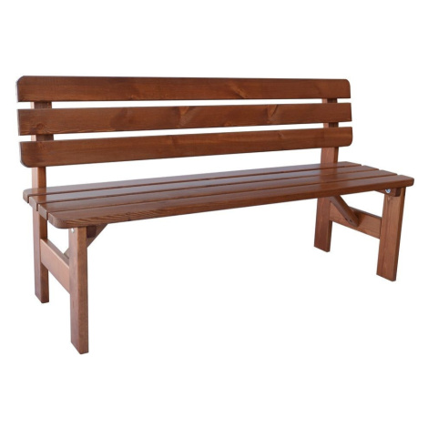Tradgard Zahradní dřevěná lavice Viking 150 cm lakovaná R69941 Rojaplast