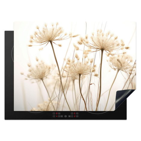 MuchoWow KRYT NA INDUKČNÍ DESKU Květiny - bílé - sluneční světlo 71x52 cm