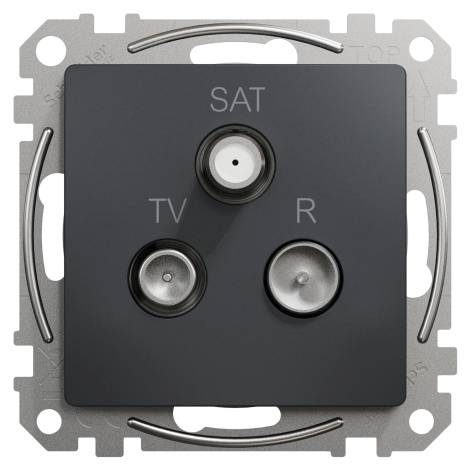 Zásuvka anténní průběžná Schneider Sedna Design TV/R/SAT antracit Schneider Electric