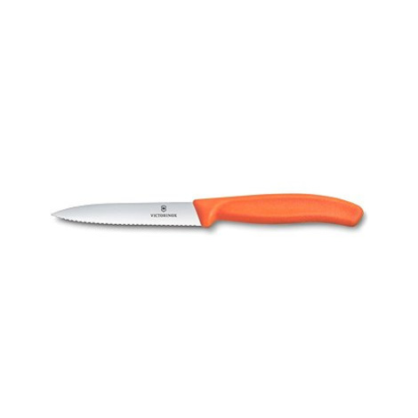 Victorinox Nůž na loupání Swiss Classic, špičaté vroubkované ostří, oranžový