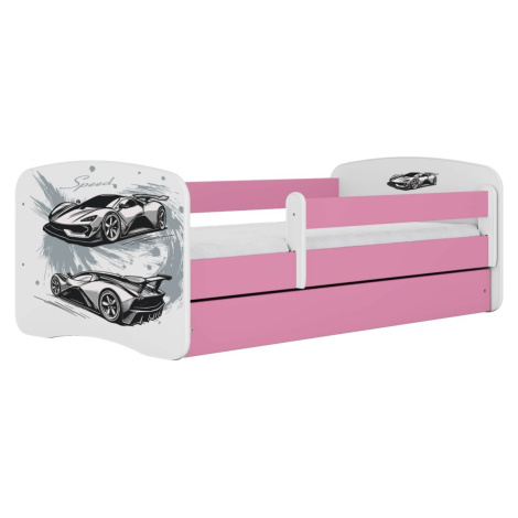 Kocot kids Dětská postel Babydreams závodní auto růžová, varianta