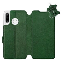 Flip pouzdro na mobil Huawei P30 Lite - Zelené - kožené - Green Leather
