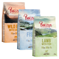 Míchané balení Purizon Adult – 3 x 2,5 kg - divočák & kuřecí, ryba, jehněčí & ryba