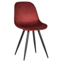Červené sametové jídelní židle v sadě 2 ks Capri – LABEL51