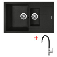 Sinks AMANDA 780.1 Metalblack + Flexia AMANDA 780.1 Metalblack + Flexia