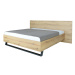 Dřevěná postel Kodok, 180x200, bez roštu a matrace, dub