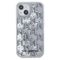 Zadní kryt Karl Lagerfeld Liquid Glitter Monogram Gradient pro Apple iPhone 14, bílá