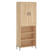 vidaXL Skříň highboard dub sonoma 69,5 x 34 x 180 cm kompozitní dřevo