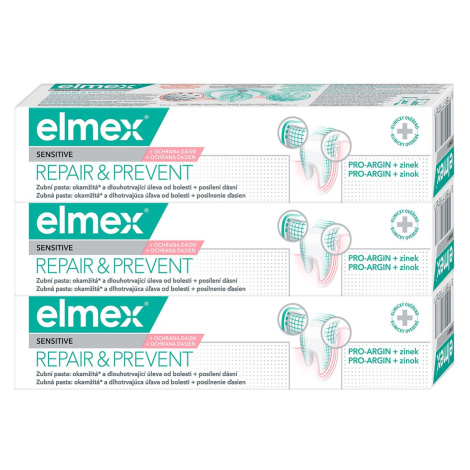 Elmex Sensitive Professional Repair & Prevent zubní pasta 3 x 75 ml