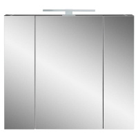 Tmavě šedá koupelnová skříňka se zrcadlem 76x71 cm - Germania