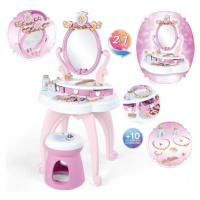 Smoby Kosmetický stolek Disney Princess 2in1 Hairdresser a židle s 10 zkrášlovacími doplňky 94 c