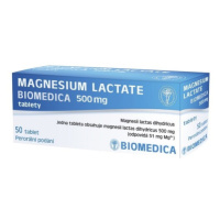 MAGNESIUM LACTATE BIOMEDICA 500MG neobalené tablety 50