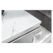LuxD Designový konferenční stůl Rococo 100 cm stříbrný - mramor