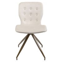 KARE Design Krémová čalouněná jídelní židle Butterfly