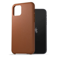 AlzaGuard Genuine Leather Case pro iPhone 11 sedlově hnědý