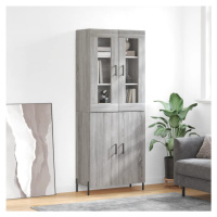 vidaXL Skříň highboard šedá sonoma 69,5 x 34 x 180 cm kompozitní dřevo