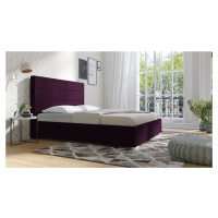 Eka Čalouněná postel Coral - Kronos 160x200 cm Barva látky: Fialová (03), Úložný prostor: S dřev