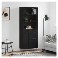 vidaXL Skříň highboard černá 69,5 x 34 x 180 cm kompozitní dřevo