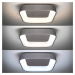 Solight LED stropní světlo čtvercové Treviso, 48W, 2880lm, stmívatelné, dálkové ovládání, šedá W