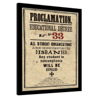 Obraz na zeď - Harry Potter - Educational Decree No. 33, 34.3 × 44.5 cm