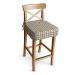 Dekoria Sedák na židli IKEA Ingolf - barová, béžová - bílá střední kostka, barová židle Ingolf, 