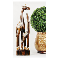 Dřevěná Dekorace Žirafí Rodinka