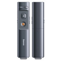 Baseus Orange Dot Multifunctionale remote control for presentation, with a laser pointer - gray 