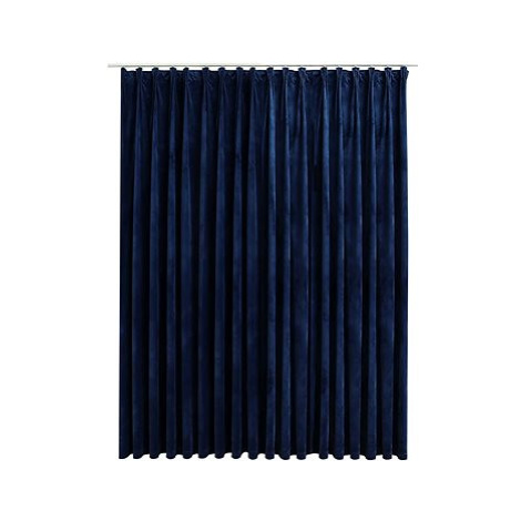 SHUMEE Zatemňovací závěs s háčky, 290 × 245 cm, samet tmavě modrý