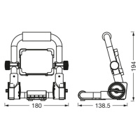 LEDVANCE Ledvance LED-Worklight Value R-Stand reflektor 10W