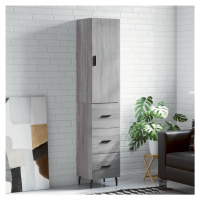 vidaXL Skříň highboard šedá sonoma 34,5 x 34 x 180 cm kompozitní dřevo