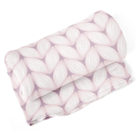 Deka Bledě růžové pletení - 190x140 cm