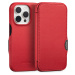 Pouzdro na iPhone 15 Pro MagSafe Kožený obal book case červený Movear
