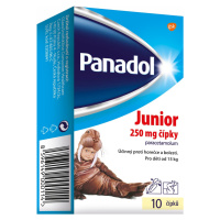 Panadol Junior 250mg, čípky ke snížení horečky u dětí 10 ks