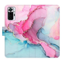 iSaprio flip pouzdro PinkBlue Marble pro Xiaomi Redmi Note 10 Pro