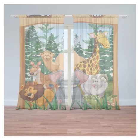 Záclony Zoo: 2ks 150x250cm