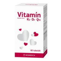 Vitamín K2+D3+Q10 Biomedica tob.60