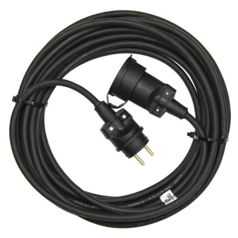 Venkovní prodlužovací kabel 25 m / 1 zásuvka / černý / guma / 230 V / 1,5 mm2 EMOS