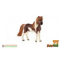 Kůň domácí Shetlandský pony zooted plast 12cm v sáčku