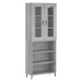 vidaXL Skříň highboard šedá sonoma 69,5 x 34 x 180 cm kompozitní dřevo