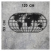 Wallity Nástěnná dekorace World Map Globe Led černá