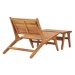 Zahradní židle s podnožkou teakové dřevo Dekorhome,Zahradní židle s podnožkou teakové dřevo Deko