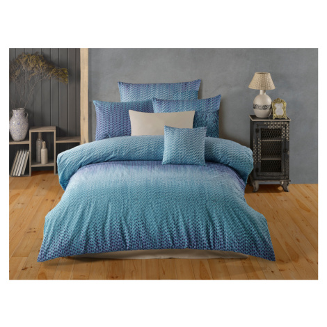 Brotex Povlečení bavlna 140x200, 70x90cm Guru blue Zapínání: nitěný knoflík